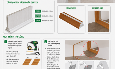 HƯỚNG DẪN LẮP ĐẶT TẤM VÁCH NGĂN NHỰA 2 MẶT GLOTEX