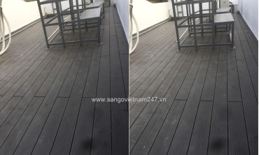 Sàn gỗ nhựa WPC ngoài trời - Nhà tư nhân ở Q.10.